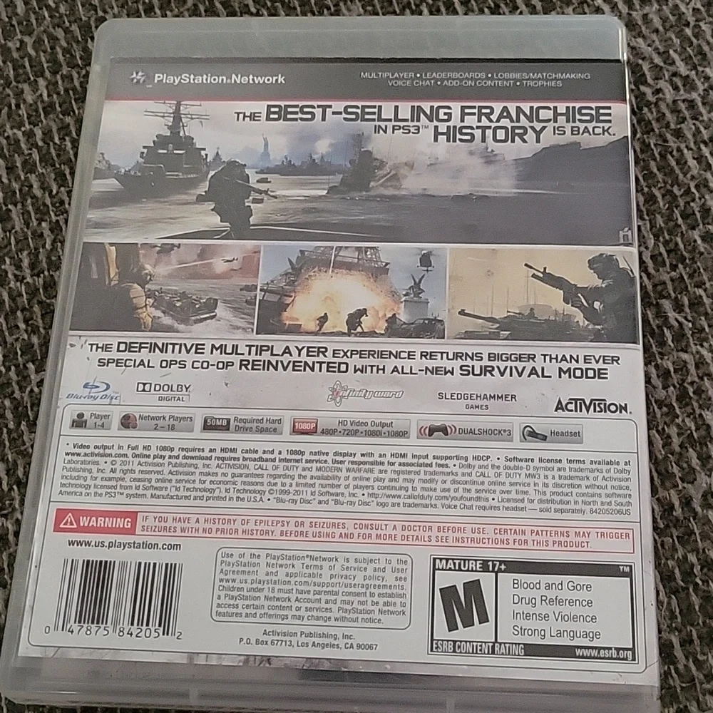 PS 3 GAMES COD MW3 BATTLEFIELD 3 LIMITED EDITION Video Games